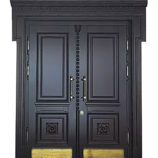 Двустворчатая парадная дверь в холл подъезда Двустворчатая парадная дверь в холл подъезда